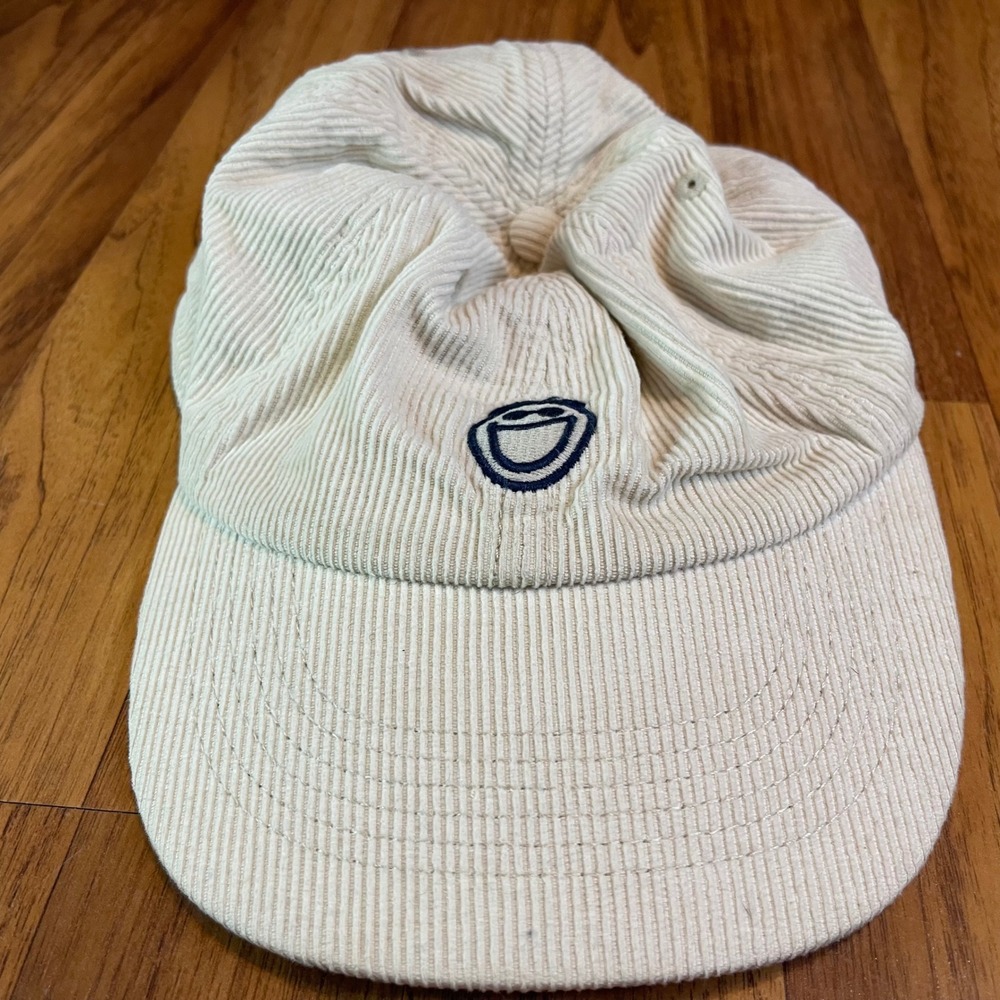Life is Good Corduroy Hat Mens Womens OS Cream White Jake Logo Dad Cap Cotton